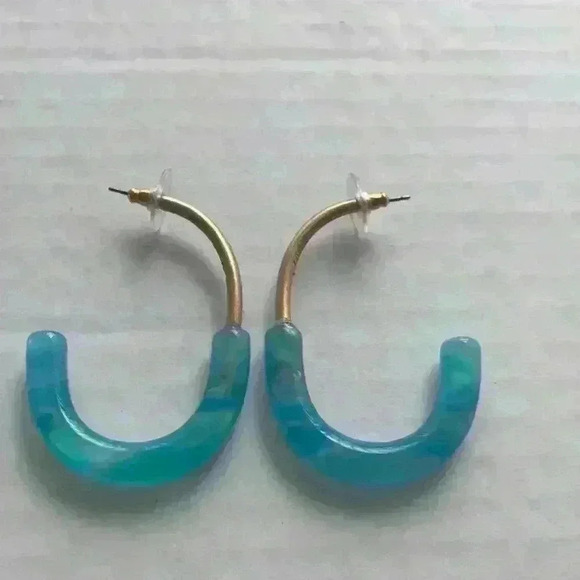 J Crew new Metal Tart Hoop Earrings - Picture 8 of 8